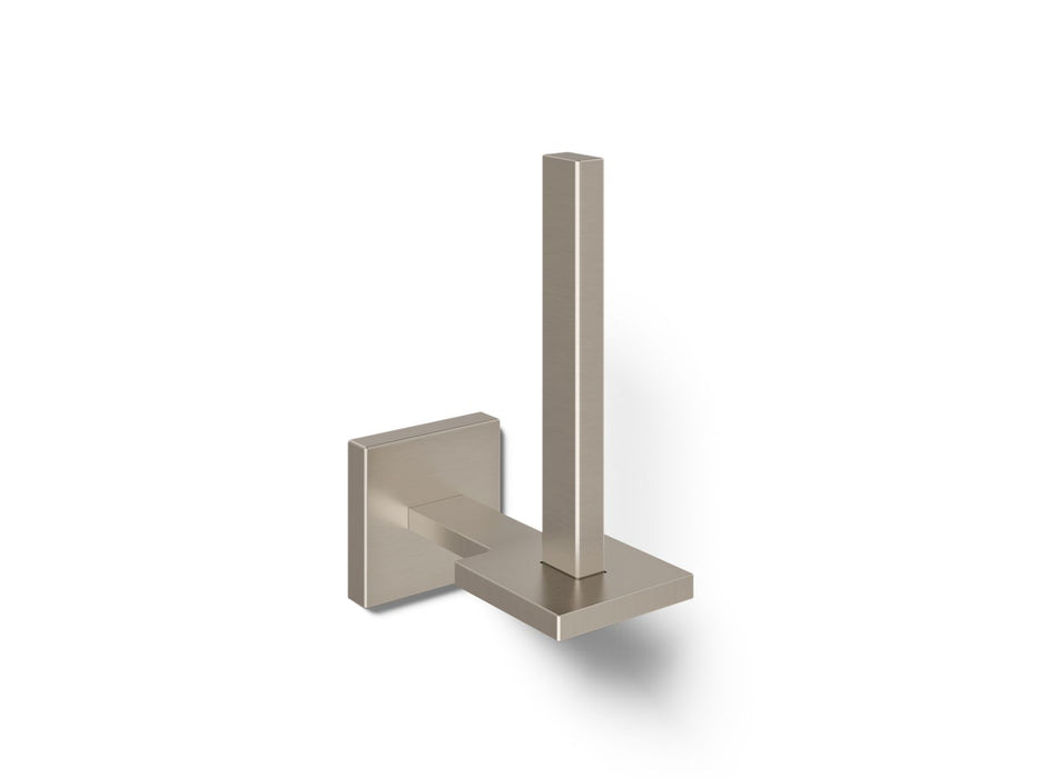 KOHLER K-23289 Square Vertical toilet paper holder, vibrant brushed nickel