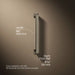 3/4 view of product with dimensions
