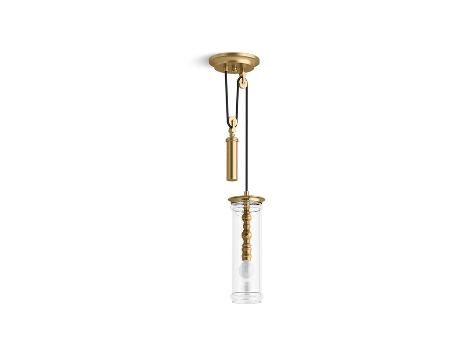 KOHLER K-23340-PE01 Damask 4" adjustable pendant, moderne brushed gold