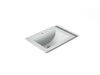 KOHLER K-2337-1 Memoirs 22-3/4" rectangular drop-in bathroom sink, ice grey