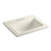KOHLER K-2337-4 Memoirs 22-3/4" rectangular drop-in bathroom sink, biscuit