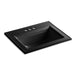 KOHLER K-2337-4 Memoirs 22-3/4" rectangular drop-in bathroom sink, black black
