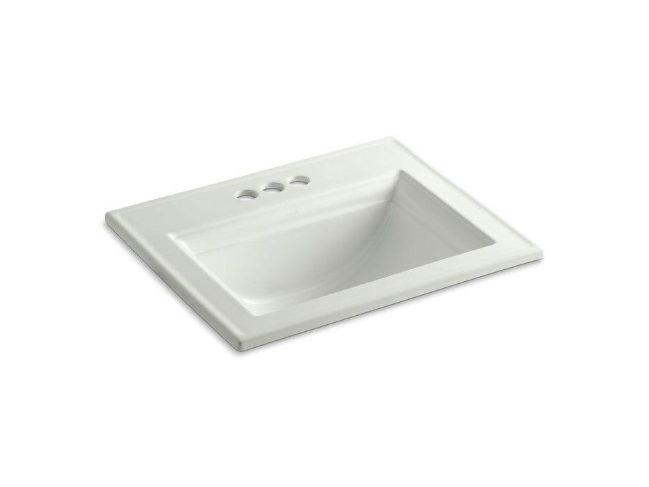 KOHLER K-2337-4 Memoirs 22-3/4" rectangular drop-in bathroom sink, dune