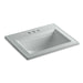 KOHLER K-2337-4 Memoirs 22-3/4" rectangular drop-in bathroom sink, ice grey
