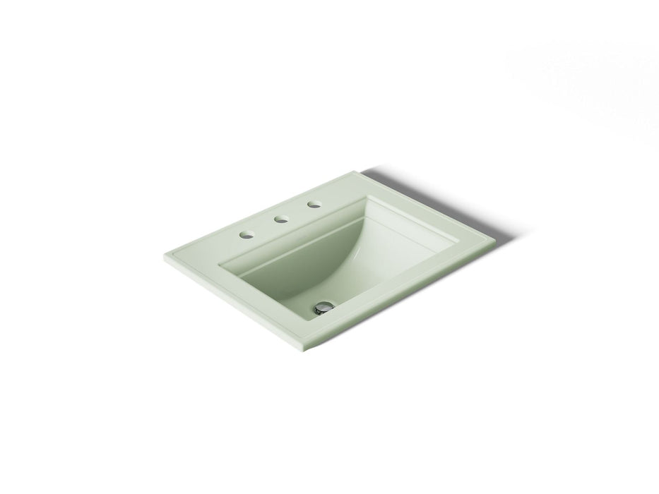 KOHLER K-2337-8 Memoirs 22-3/4" rectangular drop-in bathroom sink, aspen green