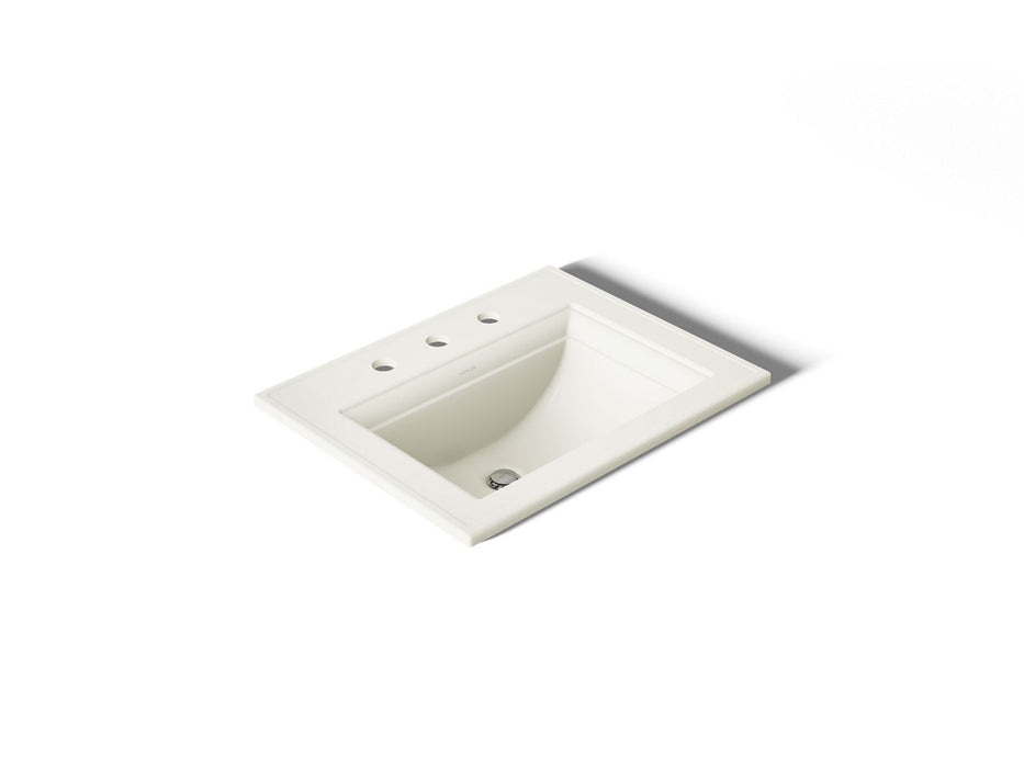 KOHLER K-2337-8 Memoirs 22-3/4" rectangular drop-in bathroom sink, biscuit