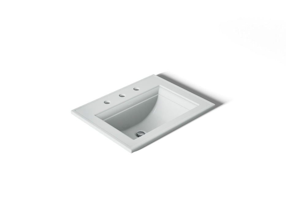 KOHLER K-2337-8 Memoirs 22-3/4" rectangular drop-in bathroom sink, ice grey