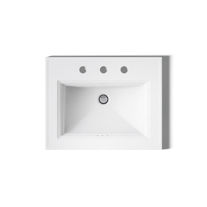 KOHLER K-2337-8 Memoirs 22-3/4" rectangular drop-in bathroom sink