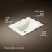 3/4 view of product with dimensions