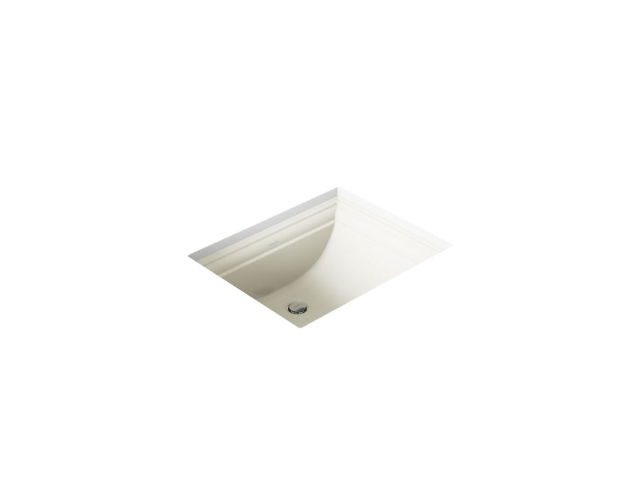KOHLER K-2339 Memoirs 20" rectangular undermount bathroom sink, biscuit
