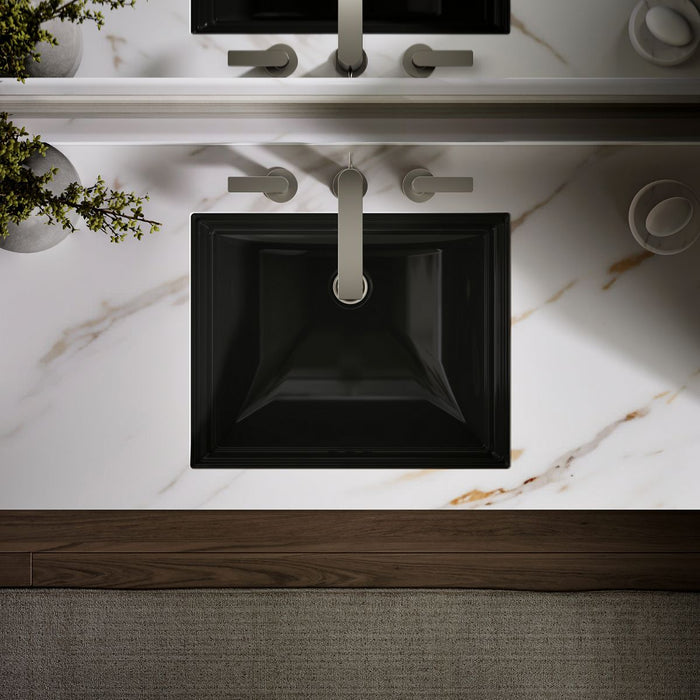 KOHLER K-2339 Memoirs 20" rectangular undermount bathroom sink, black black - view 2