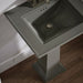 KOHLER K-2344-4 Memoirs Stately 25" Rectangular Pedestal Bathroom Sink, Thunder Grey - Shows close up detail of product in ro