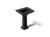 KOHLER K-2344-1 Memoirs 25" rectangular pedestal bathroom sink, black black