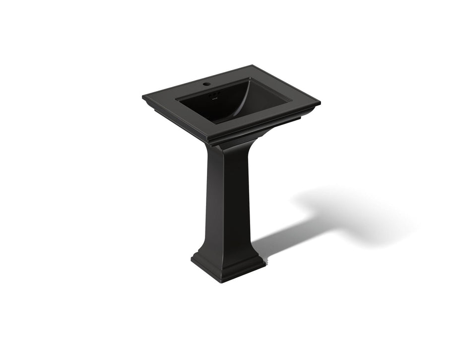 KOHLER K-2344-1 Memoirs 25" rectangular pedestal bathroom sink, black black