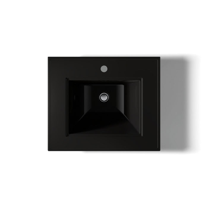 KOHLER K-2344-1 Memoirs 25" rectangular pedestal bathroom sink, black black - view 3