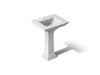 KOHLER K-2344-1 Memoirs 25" rectangular pedestal bathroom sink, ice grey