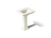KOHLER K-2344-8 Memoirs Stately Pedestal Sink Combination with 8" Widespread, biscuit