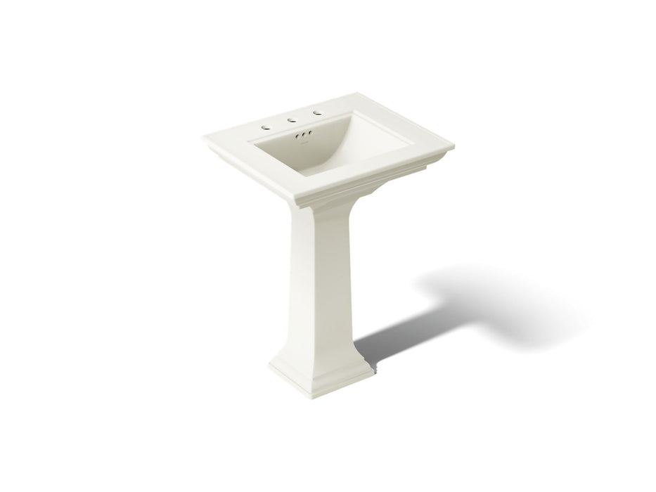 KOHLER K-2344-8 Memoirs Stately Pedestal Sink Combination with 8" Widespread, biscuit