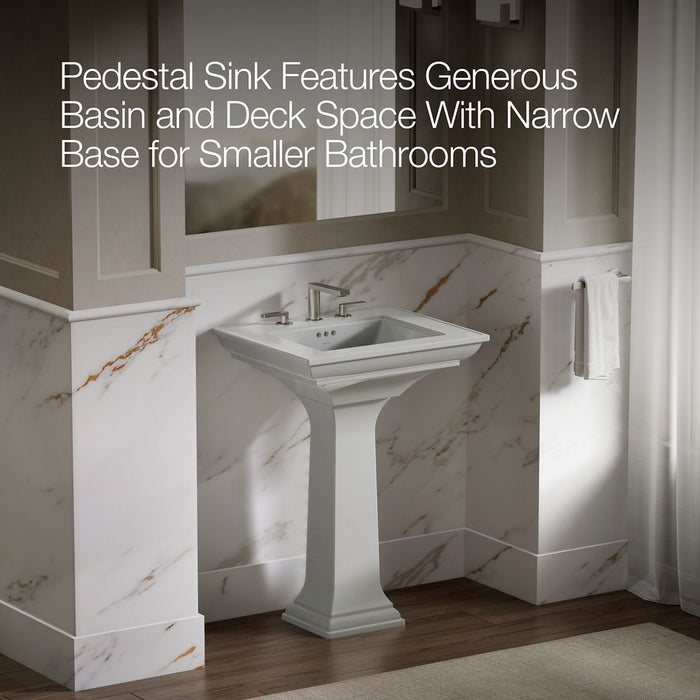 KOHLER K-2344-8 Memoirs Stately Pedestal Sink Combination with 8" Widespread, ice grey - view 4