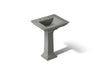 KOHLER K-2344-8 Memoirs Stately Pedestal Sink Combination with 8" Widespread, thunder grey