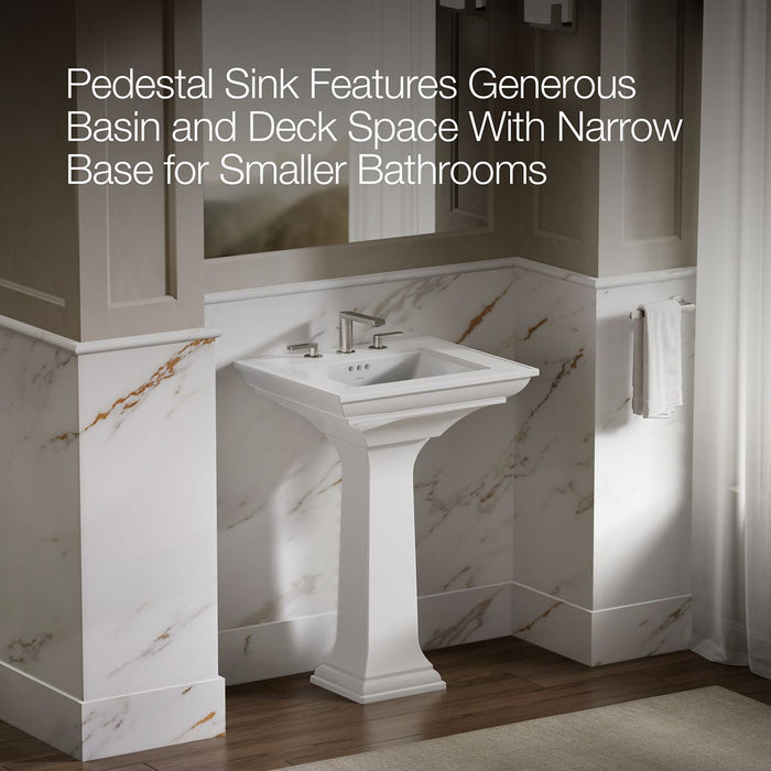 KOHLER K-2344-8 Memoirs Stately Pedestal Sink Combination with 8" Widespread
