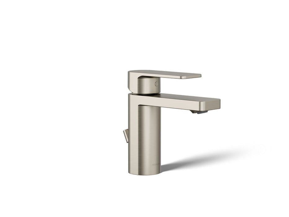 KOHLER K-23472-4 Parallel Single-handle bathroom sink faucet, 1.2 gpm, vibrant brushed nickel
