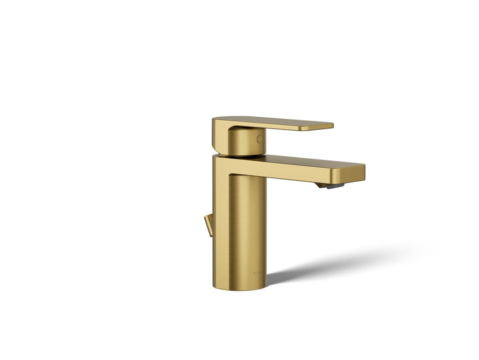 KOHLER K-23472-4N Parallel Single-handle bathroom sink faucet, 0.5 gpm, vibrant brushed moderne brass