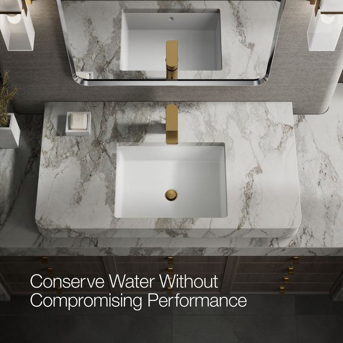 KOHLER K-23472-4N Parallel Single-handle bathroom sink faucet, 0.5 gpm, vibrant brushed moderne brass - view 3