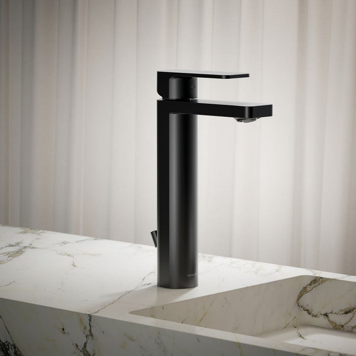 KOHLER K-23475-4 Parallel Tall single-handle bathroom sink faucet, 1.2 gpm