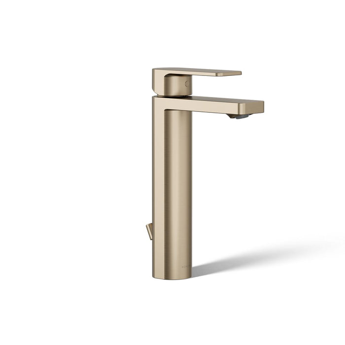 KOHLER K-23475-4 Parallel Tall single-handle bathroom sink faucet, 1.2 gpm