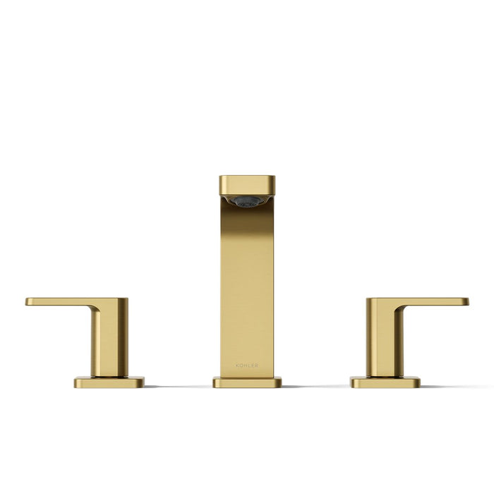 KOHLER K-23484-4 Parallel Widespread bathroom sink faucet, 1.2 gpm, vibrant brushed moderne brass - view 4