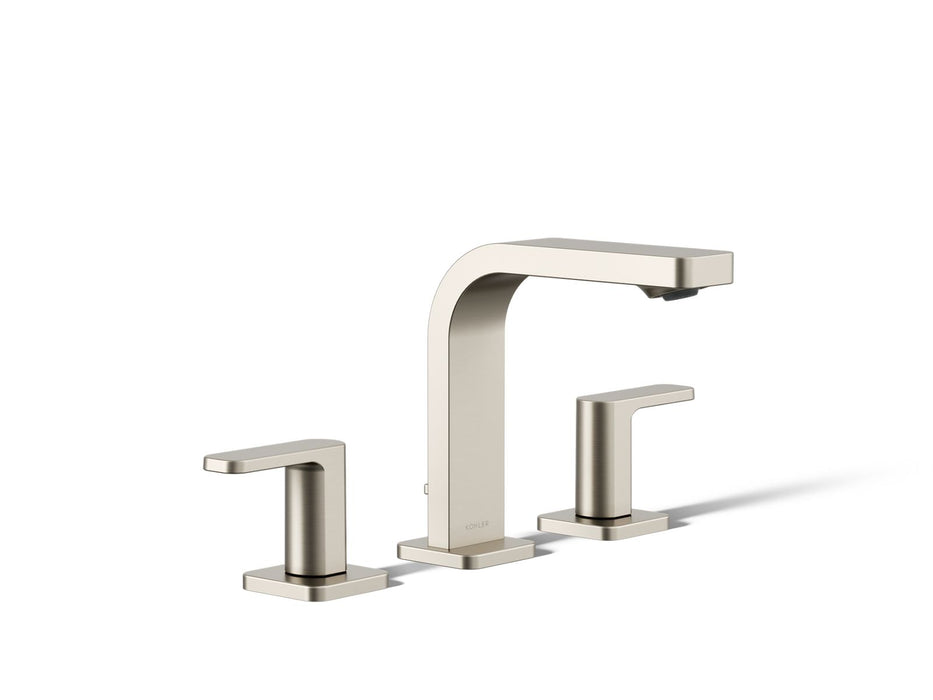 KOHLER K-23484-4 Parallel Widespread bathroom sink faucet, 1.2 gpm, vibrant brushed nickel