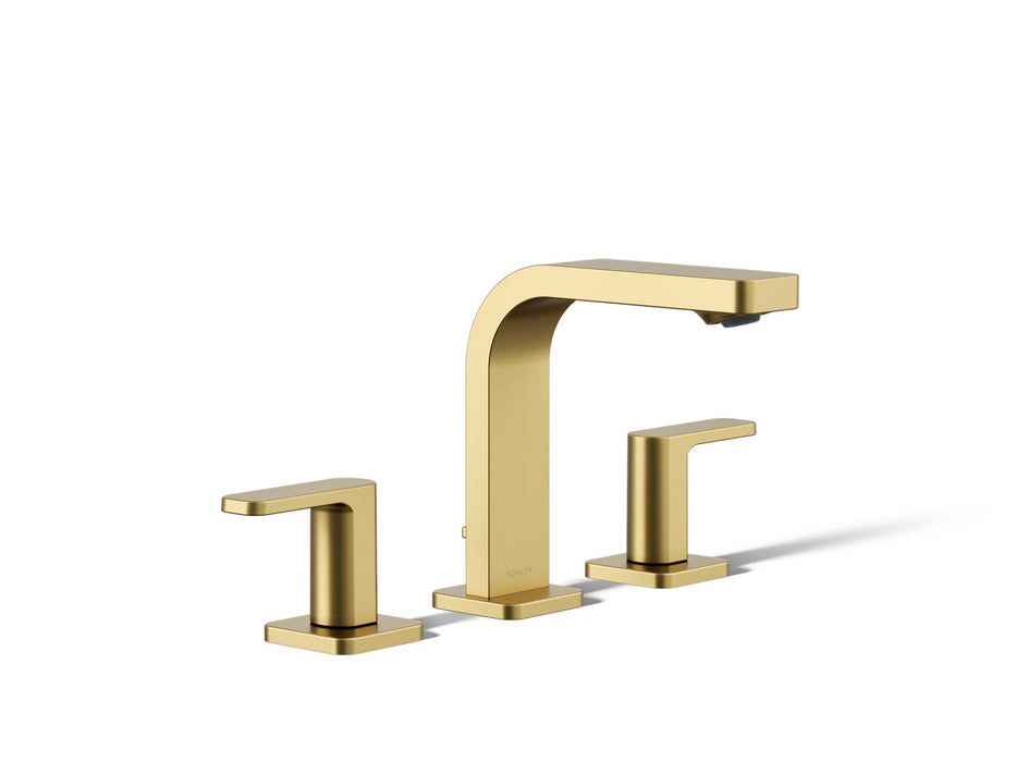 KOHLER K-23484-4K Parallel Widespread bathroom sink faucet, 1.0 gpm, vibrant brushed moderne brass