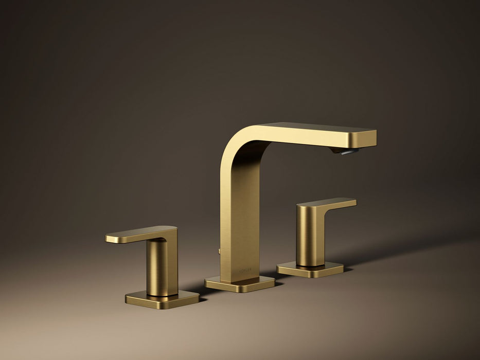 KOHLER K-23484-4K Parallel Widespread bathroom sink faucet, 1.0 gpm, vibrant brushed moderne brass - view 3