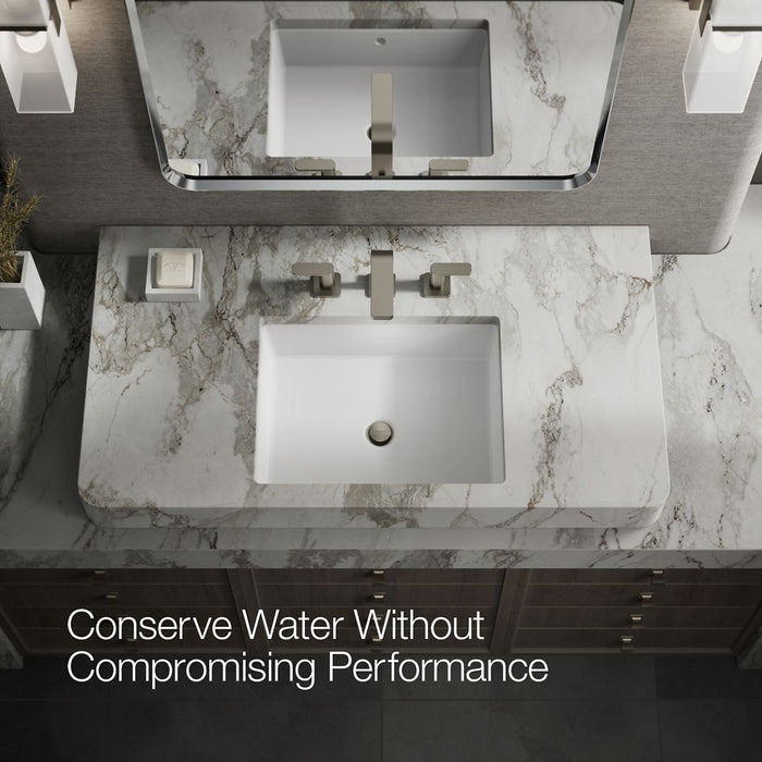 KOHLER K-23484-4K Parallel Widespread bathroom sink faucet, 1.0 gpm, vibrant brushed nickel - view 4