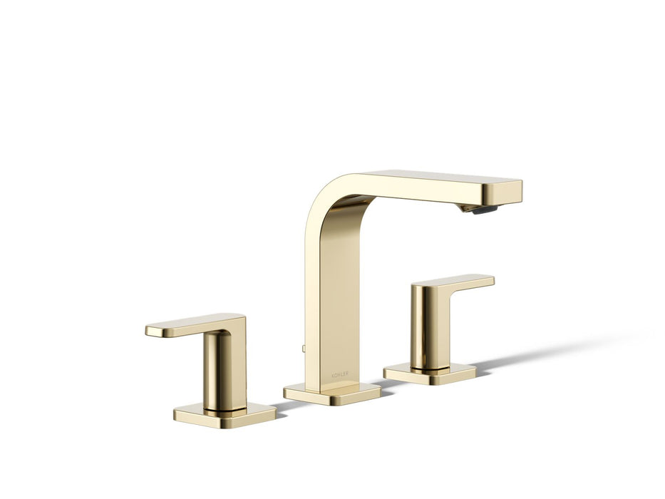 KOHLER K-23484-4N Parallel Widespread bathroom sink faucet, 0.5 gpm, vibrant french gold