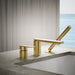 KOHLER K-23488-4 Parallel Deck-mount bath faucet with handshower, vibrant brushed moderne brass - view 4
