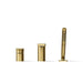 KOHLER K-23488-4 Parallel Deck-mount bath faucet with handshower, vibrant brushed moderne brass - view 5