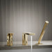 KOHLER K-23488-4 Parallel Deck-mount bath faucet with handshower, vibrant french gold - view 5