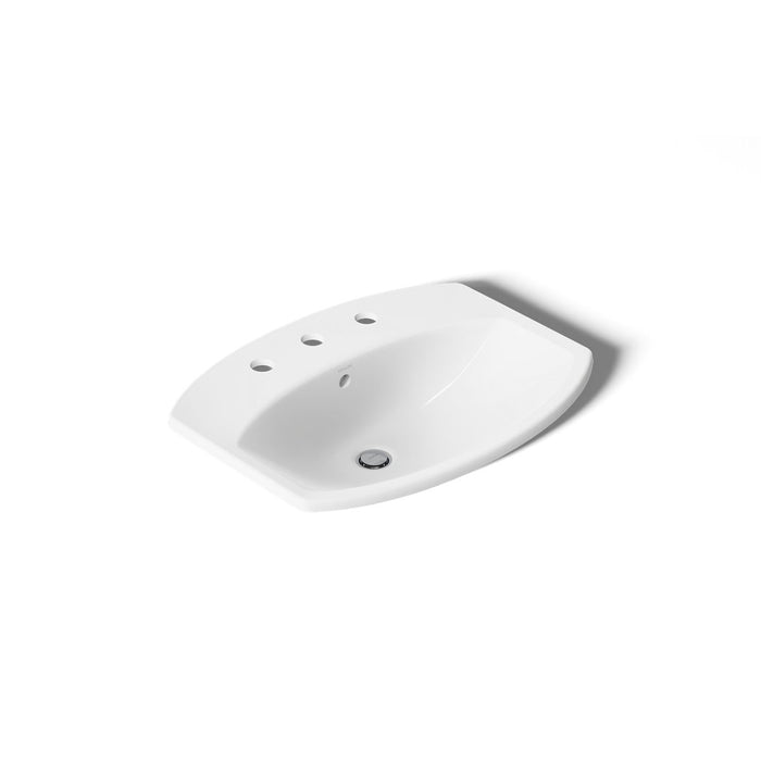 KOHLER K-2351-8 Cimarron 22-3/4" rectangle drop-in bathroom sink, white - view 5