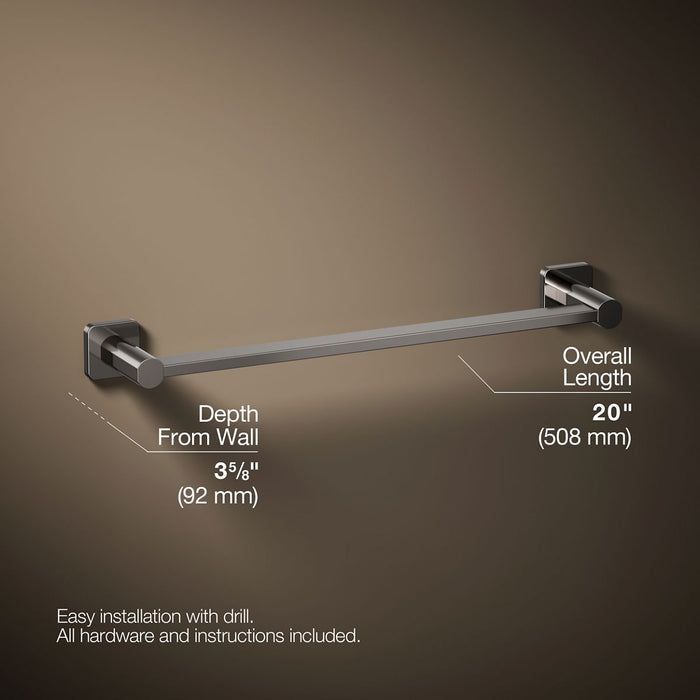 KOHLER K-23524 Parallel 18" towel bar, vibrant titanium - view 4