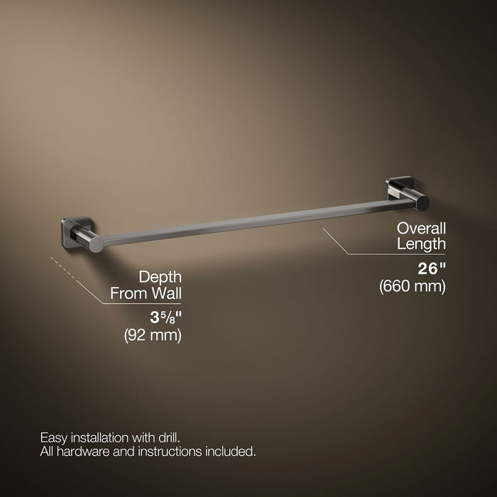KOHLER K-23525 Parallel 24" towel bar, vibrant titanium - view 4