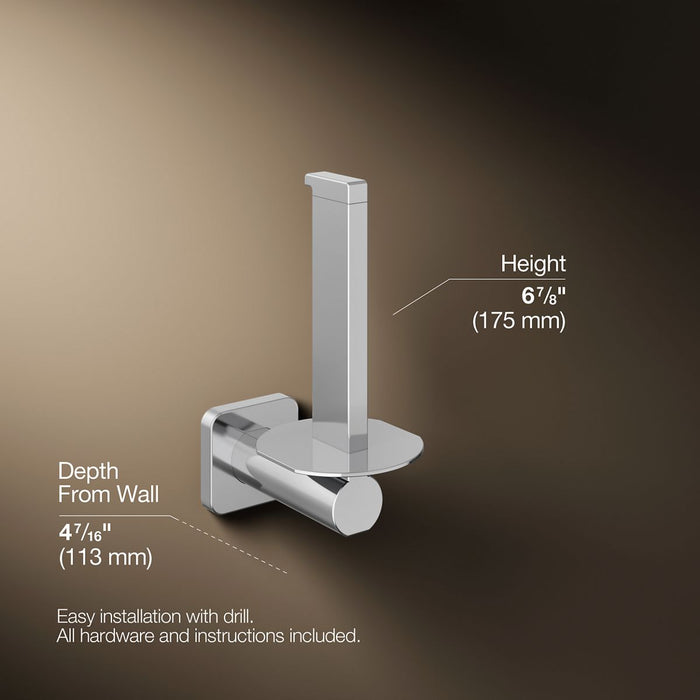 KOHLER K-23527 Parallel Vertical toilet paper holder