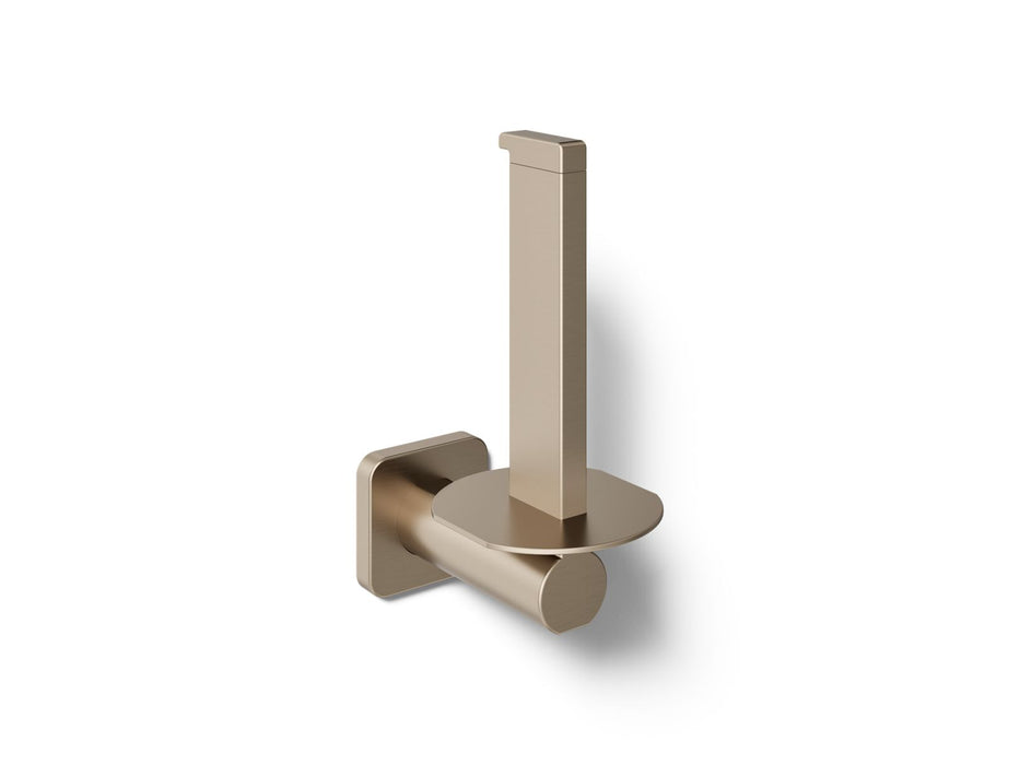 KOHLER K-23527 Parallel Vertical toilet paper holder, vibrant brushed bronze