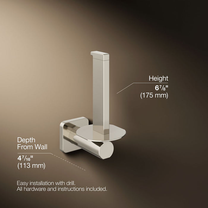 KOHLER K-23527 Parallel Vertical toilet paper holder