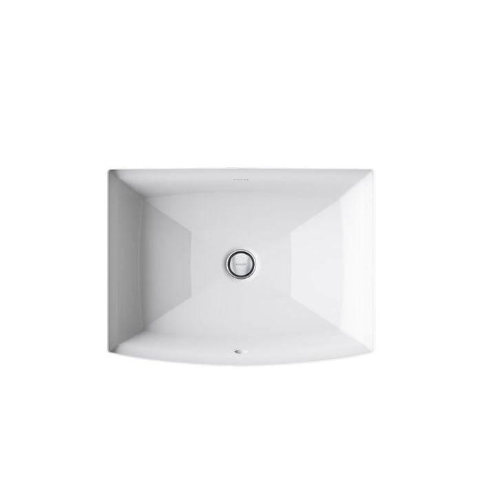 KOHLER K-2355 Archer 20" rectangular undermount bathroom sink, white - view 3
