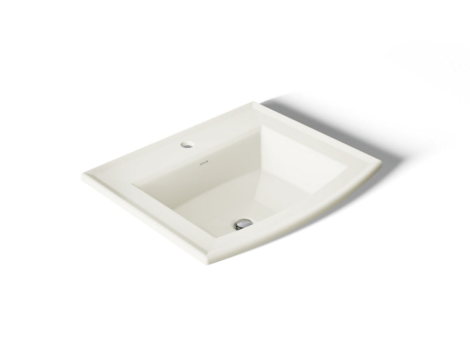 KOHLER K-2356-1 Archer 22-3/4" rectangular drop-in bathroom sink, biscuit