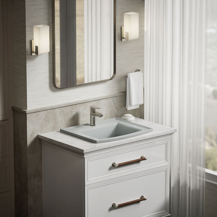 KOHLER K-2356-1 Archer 22-3/4" rectangular drop-in bathroom sink, ice grey - view 3