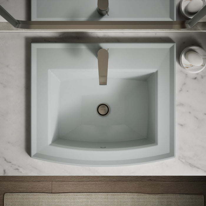 KOHLER K-2356-1 Archer 22-3/4" rectangular drop-in bathroom sink, ice grey - view 5