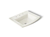KOHLER K-2356-8 Archer 22-3/4" rectangular drop-in bathroom sink, biscuit